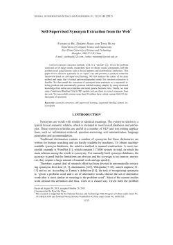 Self-Supervised Synonym Extraction from the Web