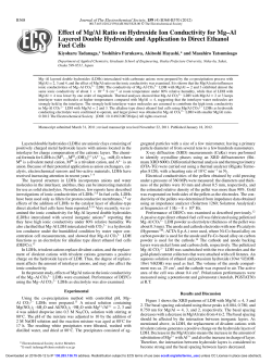 Effect of Mg/Al Ratio on Hydroxide Ion Conductivity for
