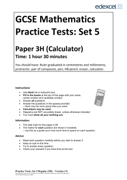 Paper 3H - Sir Thomas Boughey High School