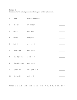 Evaluate &ndash; 2 Evaluate each of the following expressions for the