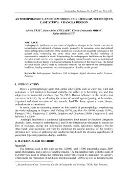 ANTHROPOGENIC LANDFORM MODELING USING GIS