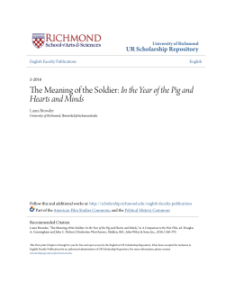 The Meaning of the Soldier - UR Scholarship Repository