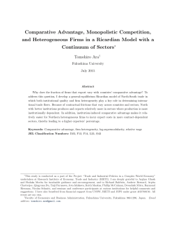 Comparative Advantage, Monopolistic Competition, and