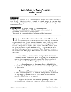 The Albany Plan of Union