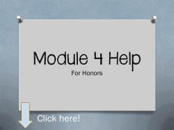 Module 4 Help
