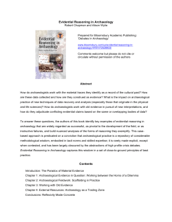 Evidential Reasoning in Archaeology Contents