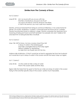 Similes from The Comedy of Errors - Latter