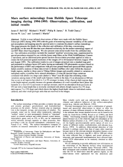 Mars surface mineralogy from Hubble Space Telescope imaging
