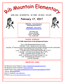 February 17, 2017 - Rib Mountain Elementary School