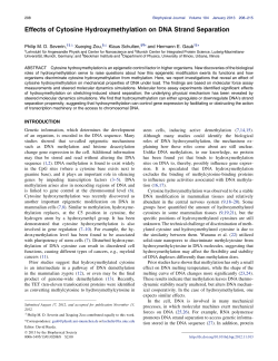 Effects of Cytosine Hydroxymethylation on DNA Strand Separation