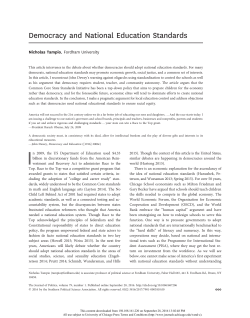 Democracy and National Education Standards