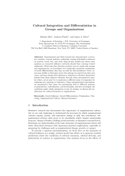 Cultural Integration and Differentiation in Groups