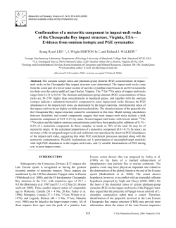Confirmation of a meteoritic component in impact