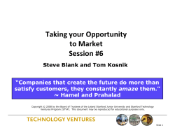 Taking your Opportunity to Market Session #6