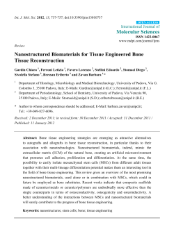 Nanostructured Biomaterials for Tissue Engineered Bone Tissue