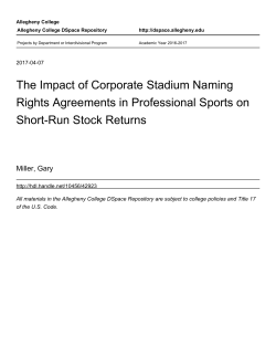The Impact of Corporate Stadium Naming Rights Agreements in