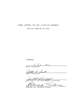 SAMUEL GOMPERS, THE ANTI-INJUNCTION MOVEMENT, AND