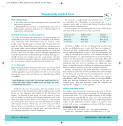Proportionality and Unit Rates