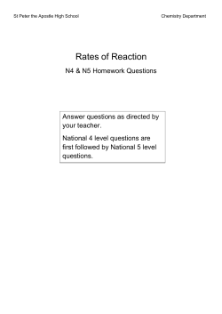 Rates of Reaction
