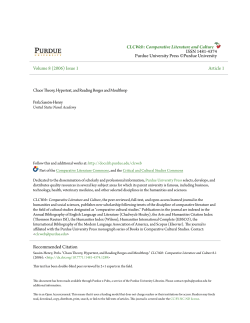 Chaos Theory, Hypertext, and Reading Borges and - Purdue e-Pubs