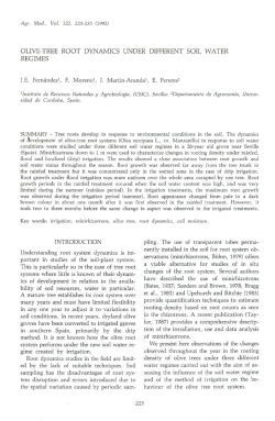 olive-tree root dynamics under different soil water regimes 225
