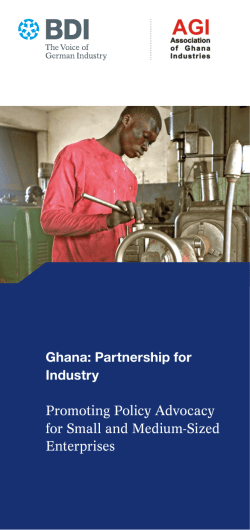Ghana: Partnership for Industry Promoting Policy Advocacy for Small