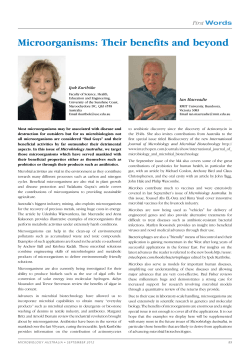 Microorganisms: Their benefits and beyond