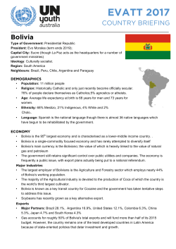 Bolivia - UN Youth Australia