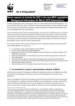 Seven reasons to include the EEZ in the new MPA