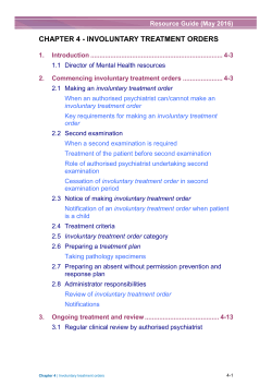 Involuntary treatment orders