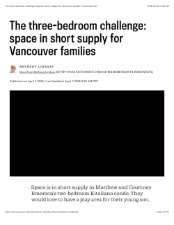 The three-bedroom challenge