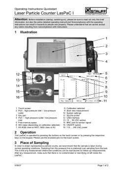 Laser Particle Counter LasPaC I