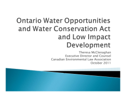 Ontario Water Opportunities and Water Conservation Act