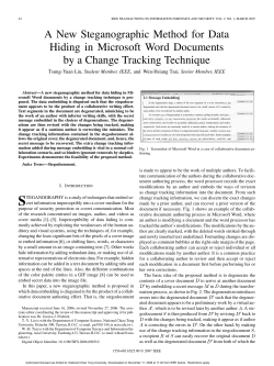 A New Steganographic Method for Data Hiding in Microsoft Word