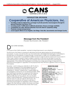 August 2016 - California Association of Neurological Surgeons