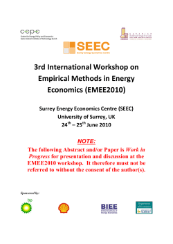 Abstract - Surrey Energy Economics Centre