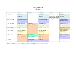 Tammy`s Schedule Fall 2016