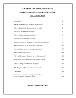 Multiple-Choice Exam Orientation Guide.