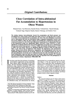 Original Contributions Close Correlation of Intra