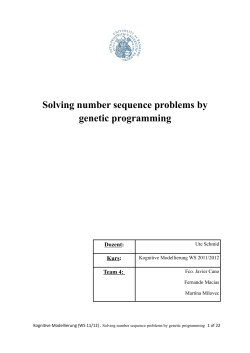 Solving number sequence problems by genetic programming