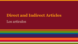 Direct and Indirect Articles