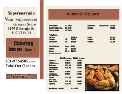 Taqueria tri fold 2017 Take Out Menu
