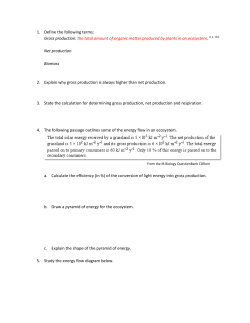 1. Define the following terms: Gross production