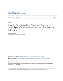 Identity Anxiety and the Power and Problem of Naming in African