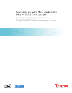 New Multi-Collector Mass Spectrometry Data for Noble Gases Analysis