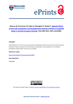 Opposite Effects of Early-Life Competition and Developmental