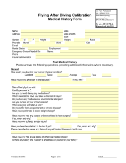 Medical History Form - Divers Alert Network