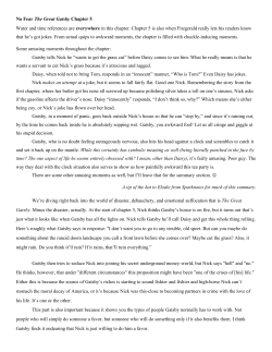 No Fear The Great Gatsby Chapter 5 Water and time references are