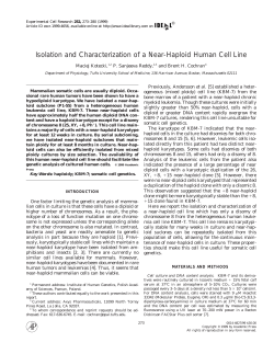 Isolation and Characterization of a Near