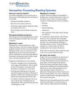 Hemophilia: Preventing Bleeding Episodes